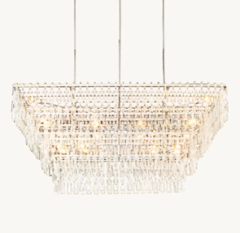 Marignan Tier K9 Crystal Rectangle Chandelier-Meet Lighting