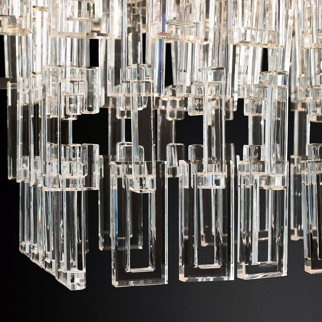 Marignan Tier K9 Crystal Rectangle Chandelier-Meet Lighting