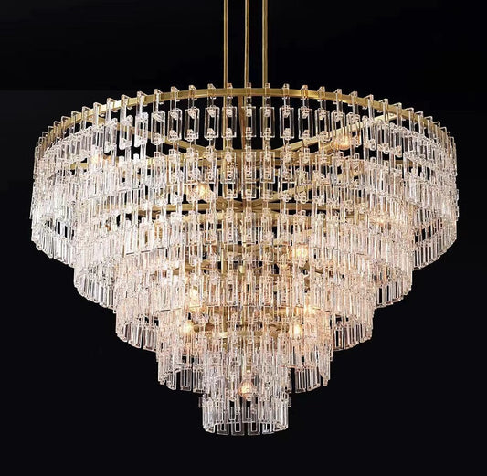 Marignan Tier K9 Crystal Round Chandelier-Meet Lighting