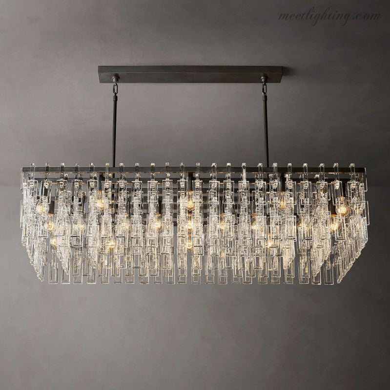 Marignia Rectangular Chandelier 60"-Meet Lighting