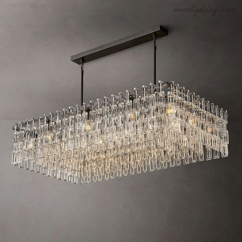 Marignia Rectangular Chandelier 60"-Meet Lighting