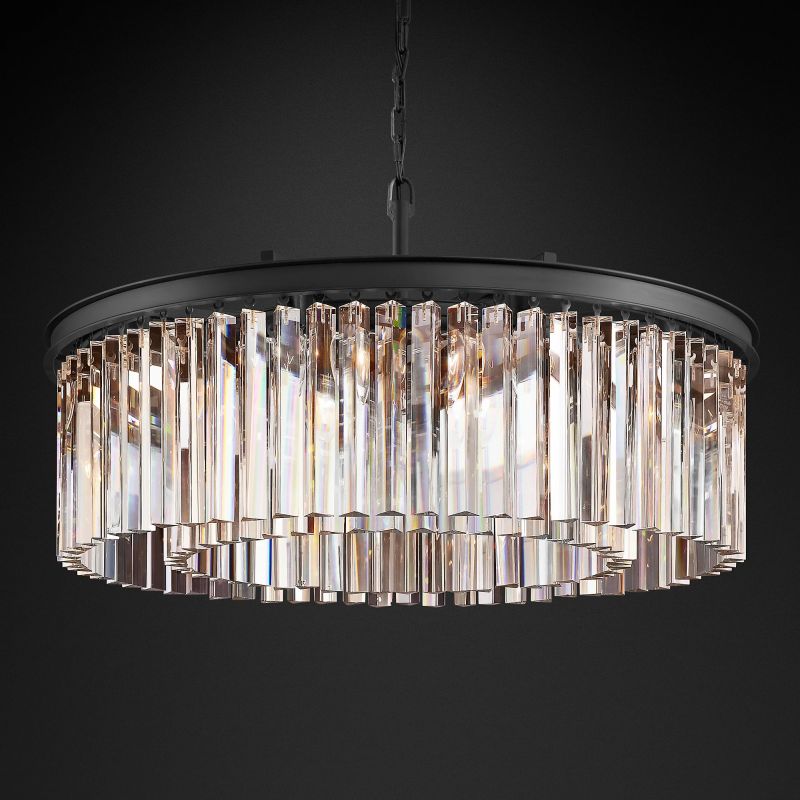 Meet Crystal Round Chandelier 32"-Meet Lighting