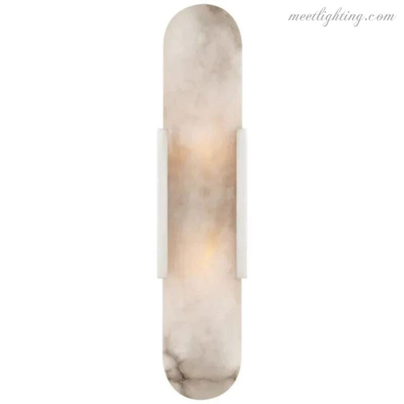 Melange Elongated Alabaster Wall Sconce 10"H 20''H 28''H-Meet Lighting