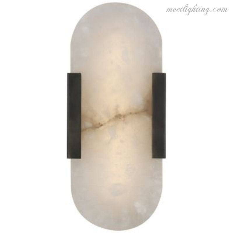 Melange Elongated Alabaster Wall Sconce 10"H 20''H 28''H-Meet Lighting