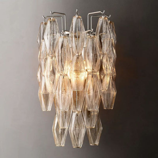 Chara Clear Glass Short Wall Sconce