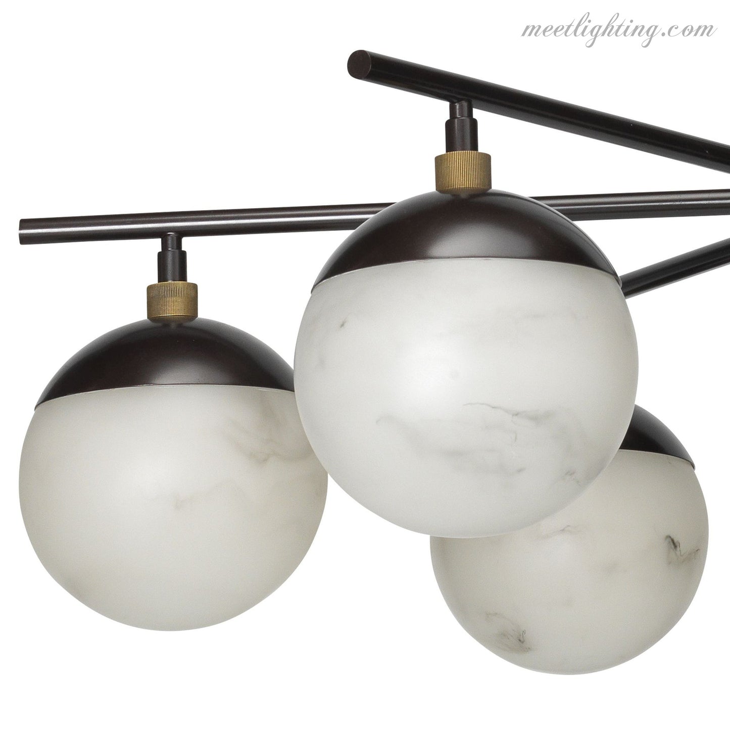 Metro Alabaster 6 Light Chandelier-Meet Lighting