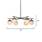 Metro Alabaster 6 Light Chandelier-Meet Lighting