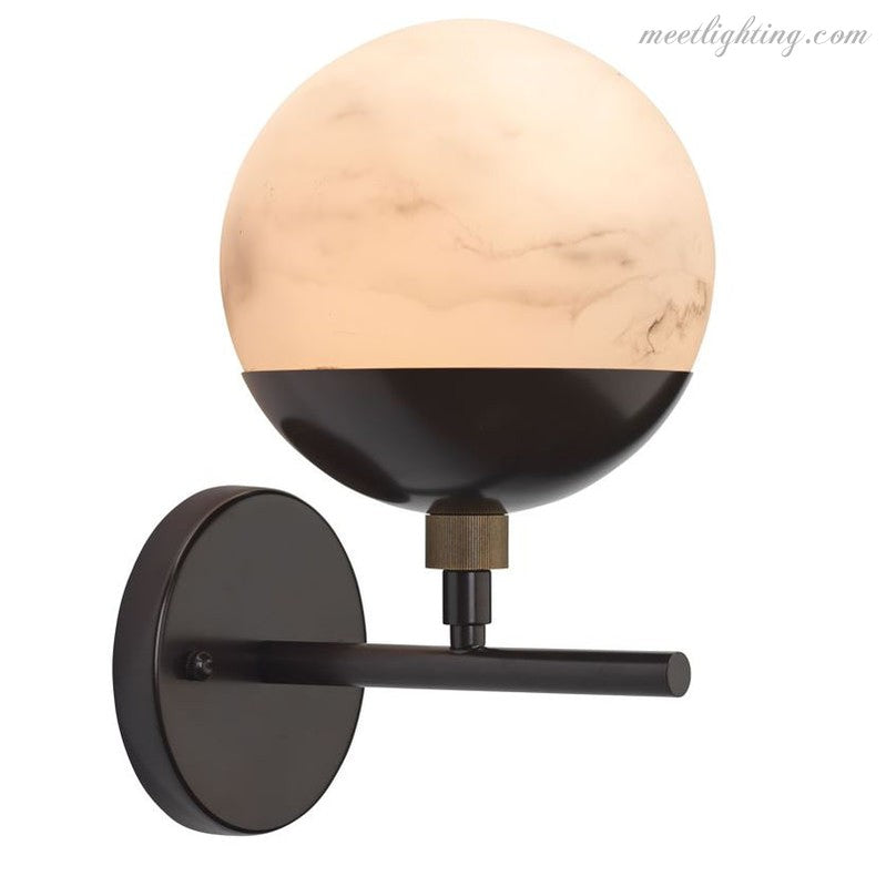 Metro Alabaster Wall Sconce-Meet Lighting