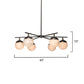 Metro Alabaster 6 Light Chandelier