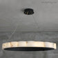 Moden Alabaster Round Chandelier Black-Meet Lighting