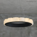 Moden Alabaster Round Chandelier Black-MEET LIGHTING