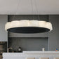 Moden Alabaster Round Chandelier Black