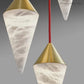 Modern Alabaster Cone Cluster Chandelier-Meet Lighting