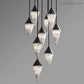 Modern Alabaster Cone Cluster Chandelier-Meet Lighting