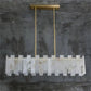 Modern Alabaster Linear Chandelier-Meet Lighting