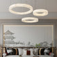 Modern Alabaster Ring Chandelier Halo Chandelier For Living Room-Meet Lighting