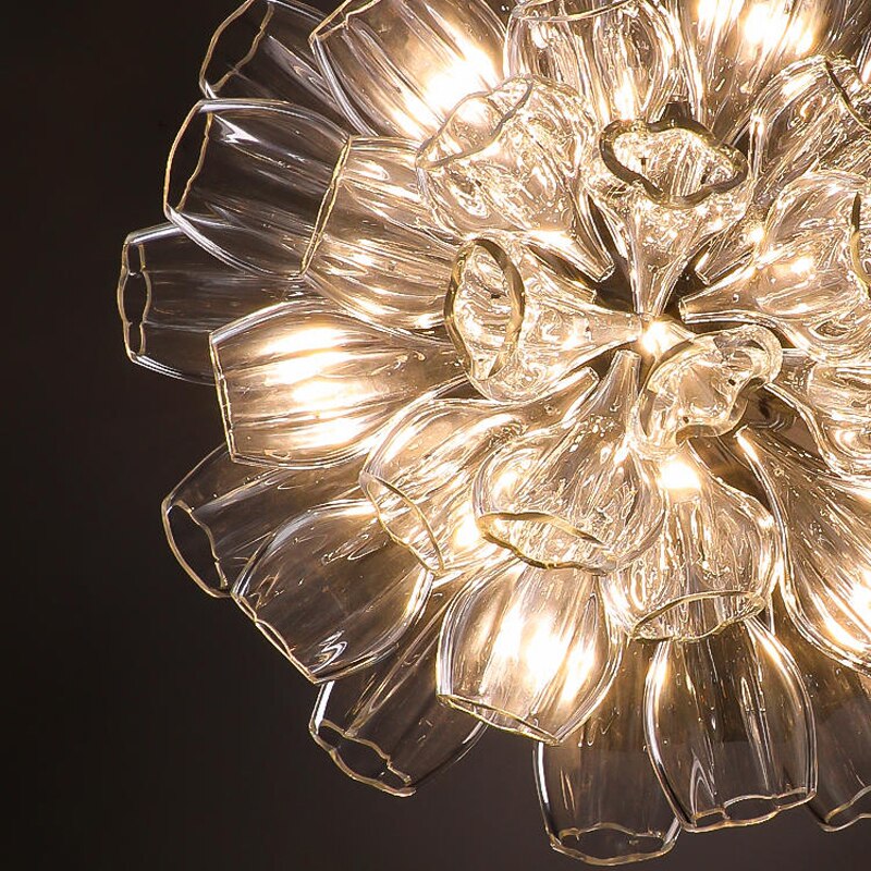 Light Luxury Art Design Petal-like Glass Chandeliers-MEET LIGHTING