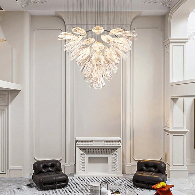 Light Luxury Art Design Petal-like Glass Chandeliers-MEET LIGHTING