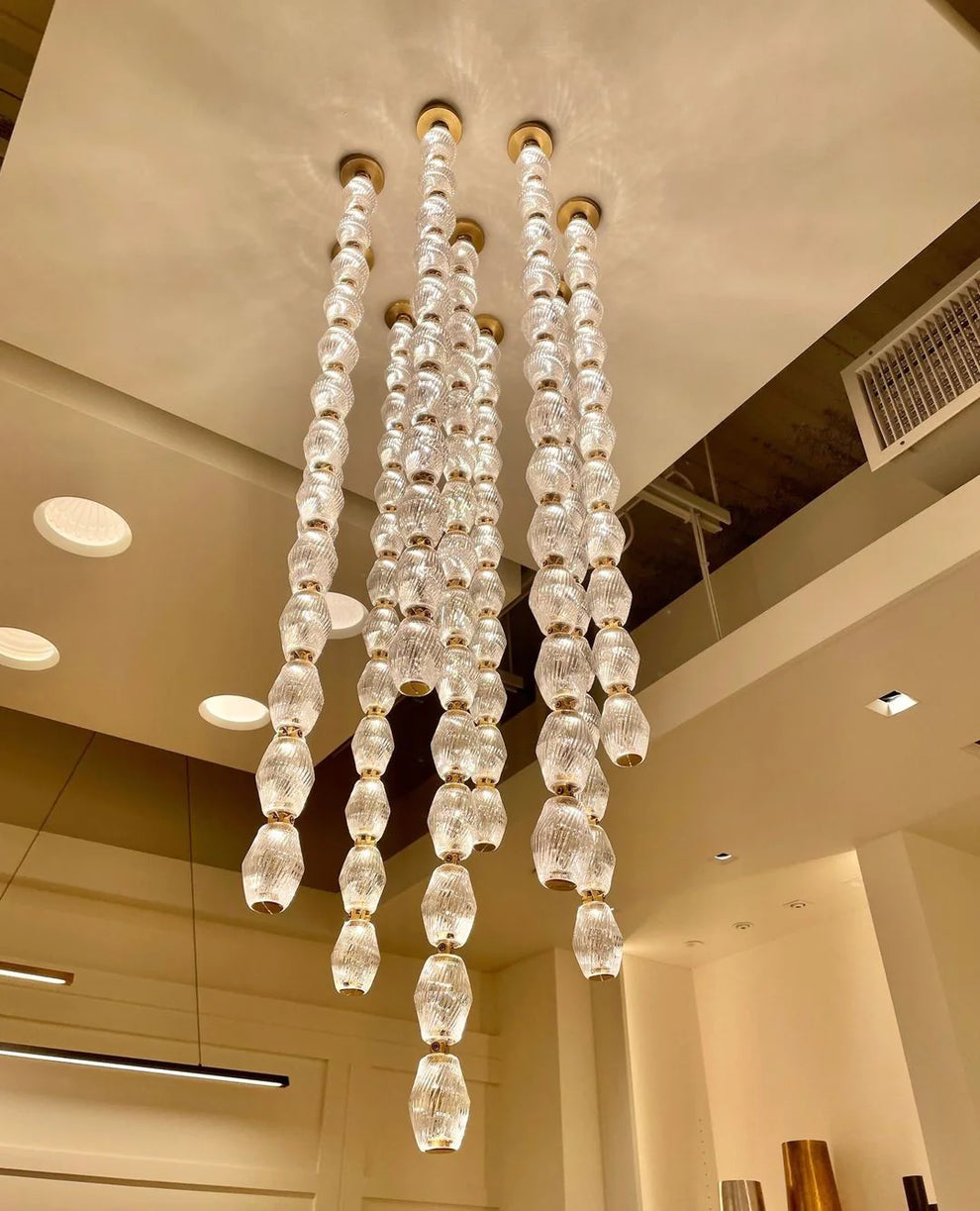 Modern Collier LED Pendant 12ft/10ft（customize）-Meet Lighting