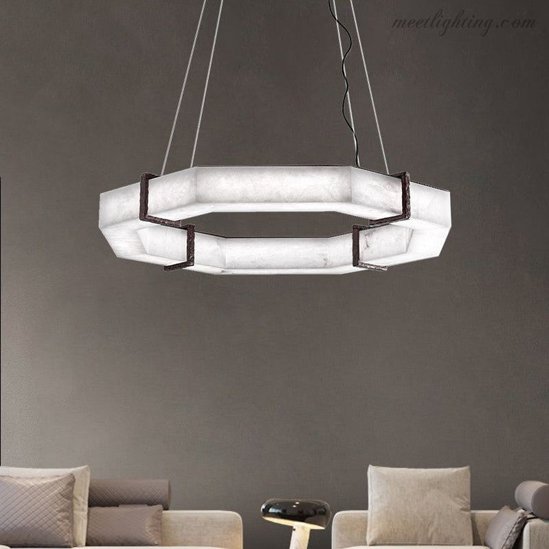 Modern Creative Retro Alabaster Chandelier-MEET LIGHTING