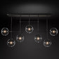 Modern Glass Globe Linear Chandelier 50'' 60"-Meet Lighting