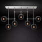 Modern Glass Globe Linear Chandelier 50'' 60"-Meet Lighting