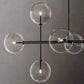 Modern Glass Globe Linear Chandelier 58"-Meet Lighting