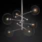 Modern Glass Globe Six-Arm Chandelier 54"-Meet Lighting