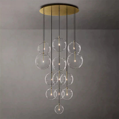 Modern Glass Round Globe Cluster Chandelier 44"-Meet Lighting