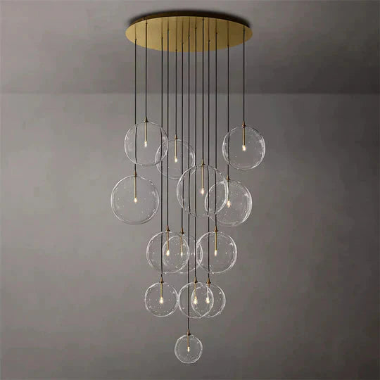 Modern Glass Round Globe Cluster Chandelier 44"-MEET LIGHTING