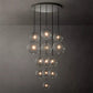 Modern Glass Round Globe Cluster Chandelier 44"-Meet Lighting