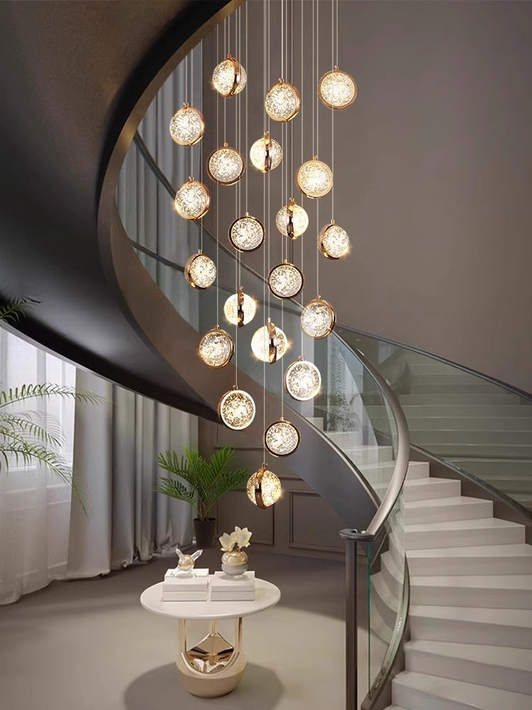 Modern Luxury Long Chandelier for Loft and Villa Spaces-MEET LIGHTING
