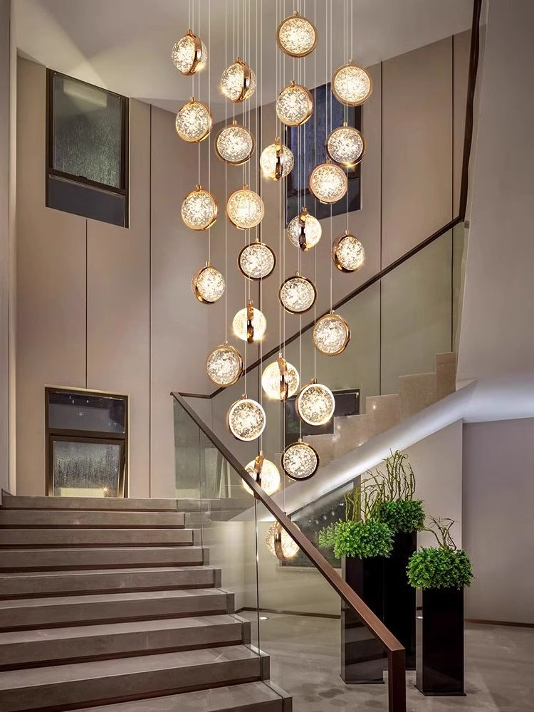 Modern Luxury Long Chandelier for Loft and Villa Spaces-MEET LIGHTING