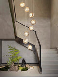 Modern Luxury Long Chandelier for Loft and Villa Spaces-MEET LIGHTING