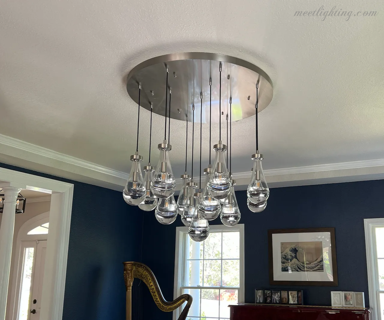 Modern Luxury Raindrop Round Chandelier-MEET LIGHTING