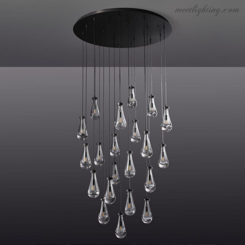 Modern Luxury Raindrop Round Chandelier-MEET LIGHTING