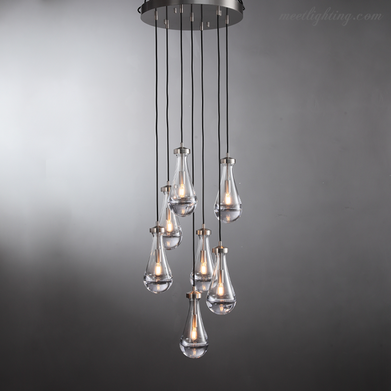 Modern Luxury Raindrop Round Chandelier-MEET LIGHTING