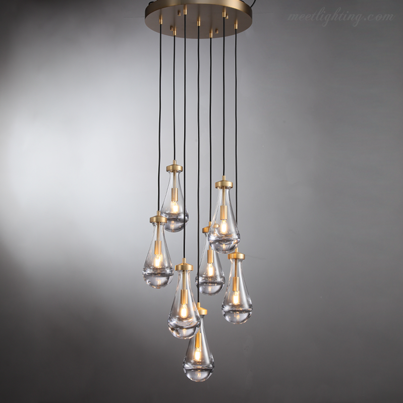 Modern Luxury Raindrop Round Chandelier-MEET LIGHTING