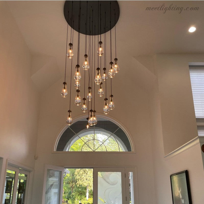Modern Luxury Raindrop Round Chandelier-MEET LIGHTING
