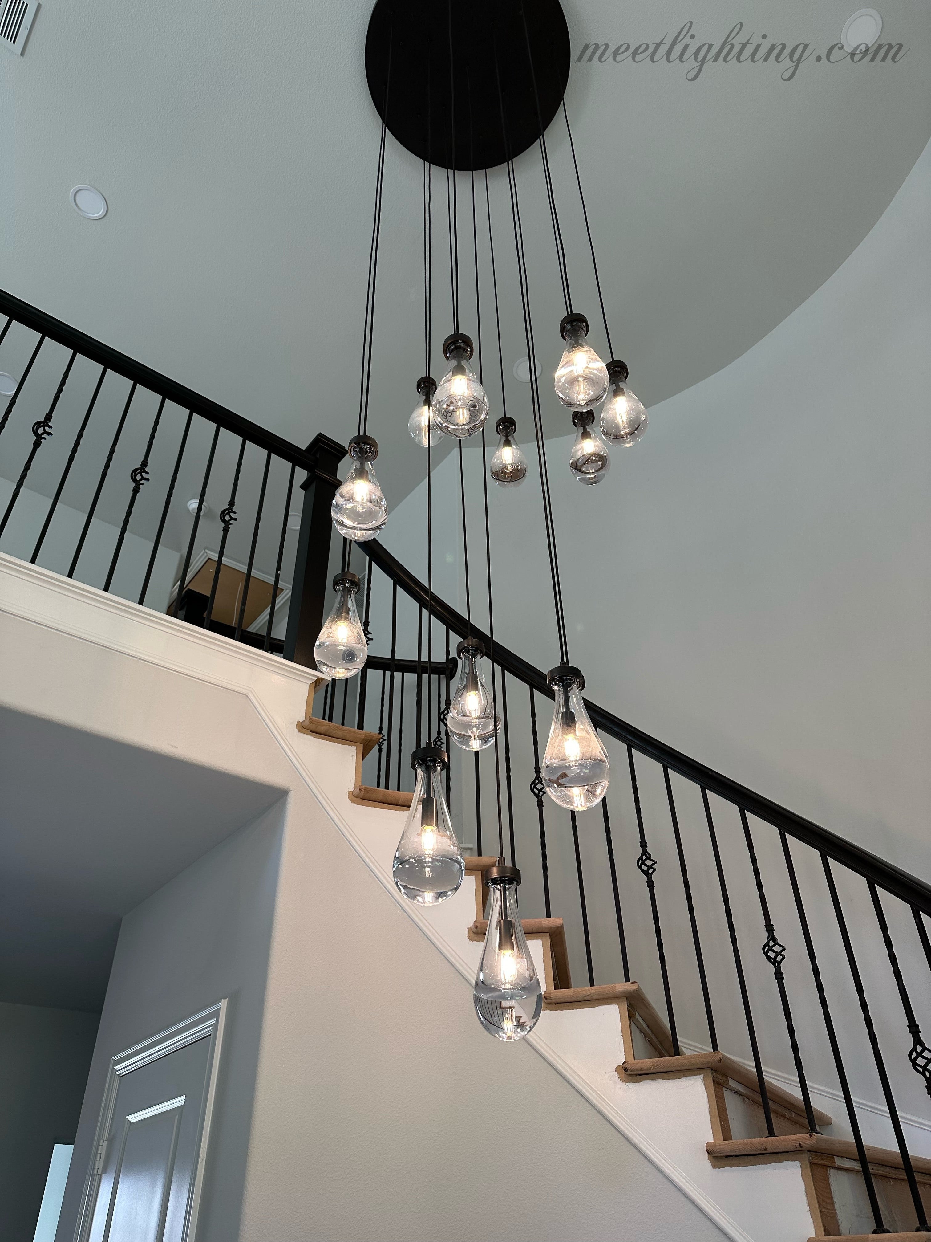 Modern Luxury Raindrop Round Chandelier-MEET LIGHTING