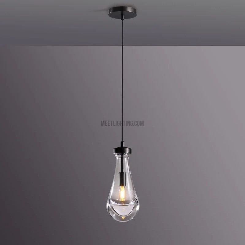 Modern Raindrop Pendant Light For Kitchen Bedroom Cord-Meet Lighting