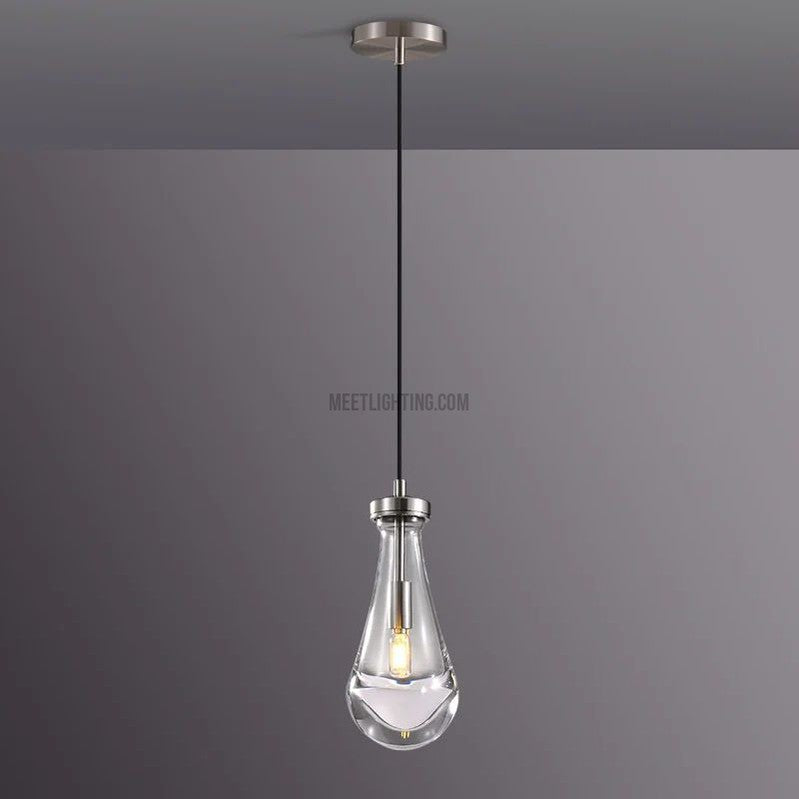 Modern Raindrop Pendant Light For Kitchen Bedroom Cord-Meet Lighting