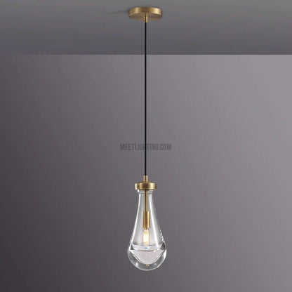 Modern Raindrop Pendant Light For Kitchen Bedroom Cord-Meet Lighting