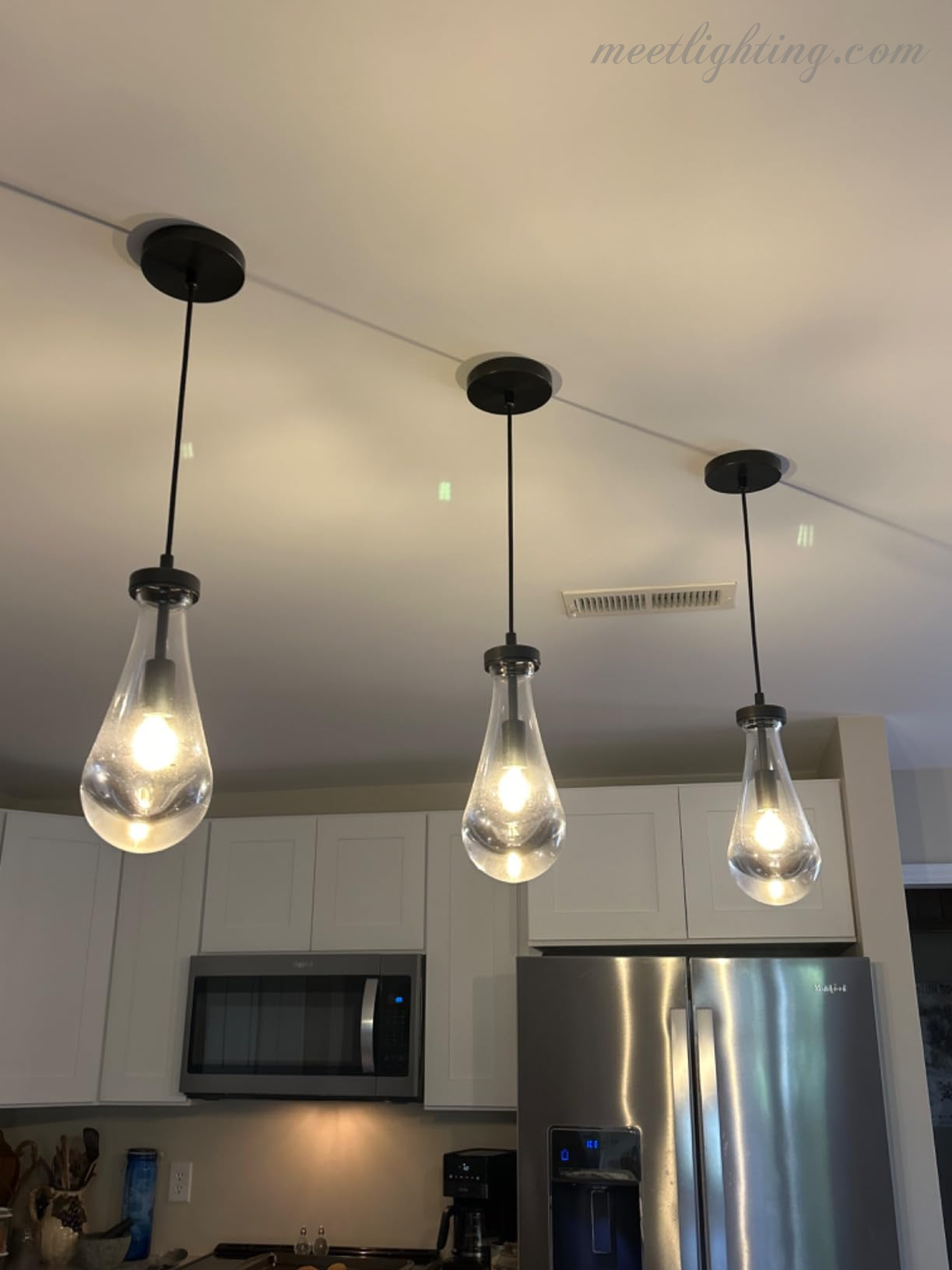 Modern Raindrop Pendant Light For Kitchen Bedroom Cord-Meet Lighting