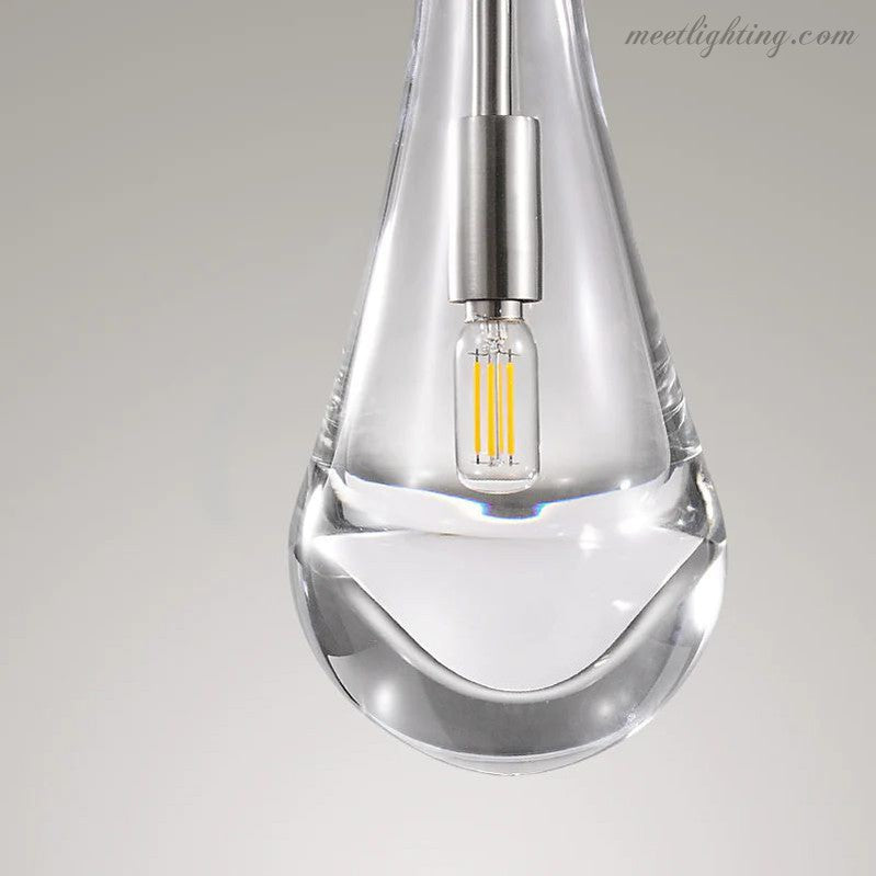 Modern Raindrop Pendant Light For Kitchen Bedroom Cord-Meet Lighting