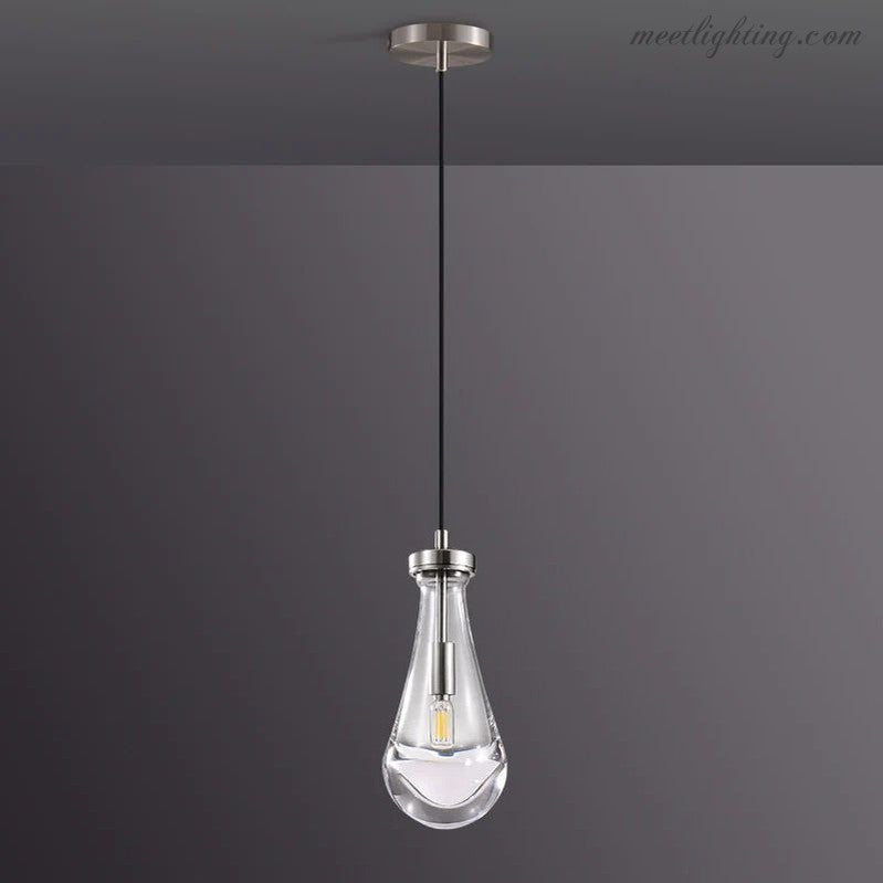 Modern Raindrop Pendant Light For Kitchen Bedroom Cord-Meet Lighting