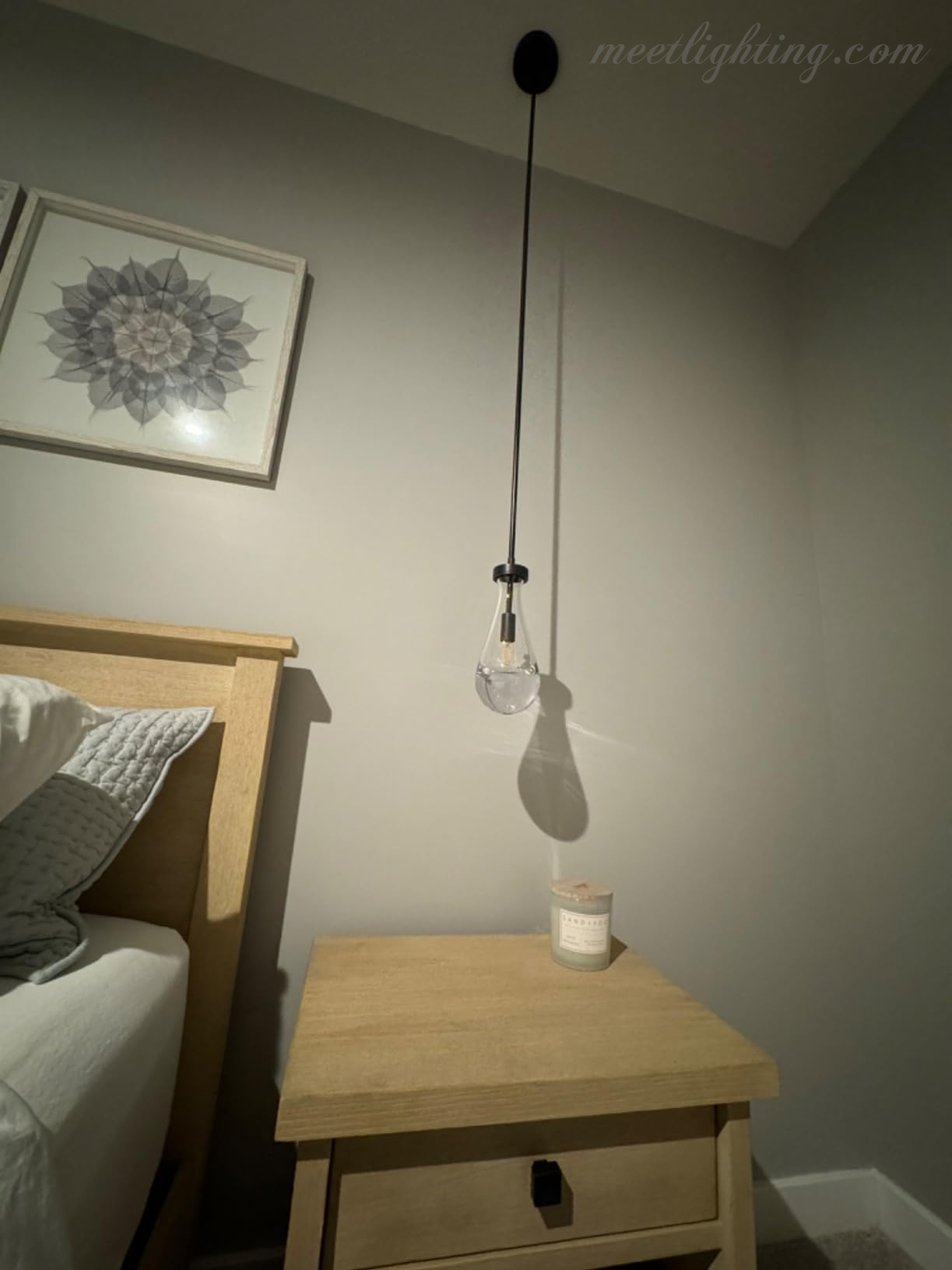 Modern Raindrop Pendant Light For Kitchen Bedroom Cord-Meet Lighting