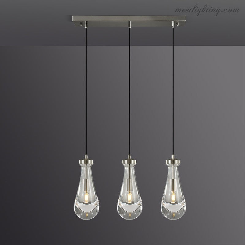 Modern Raindrop Rectangle Chandelier-MEET LIGHTING