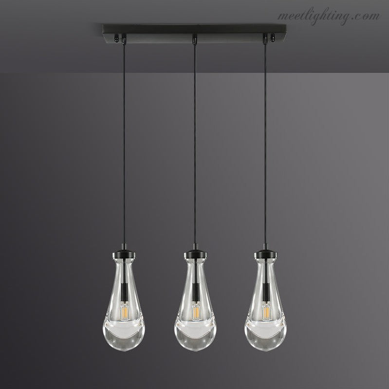 Modern Raindrop Rectangle Chandelier-MEET LIGHTING