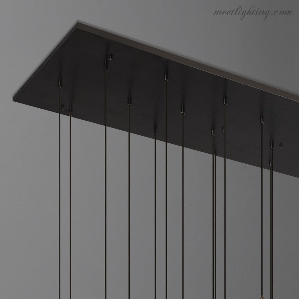 Modern Raindrop Rectangle Chandelier-MEET LIGHTING